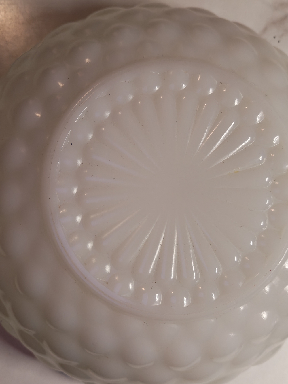 Milk Glass Decorative Bowl - White